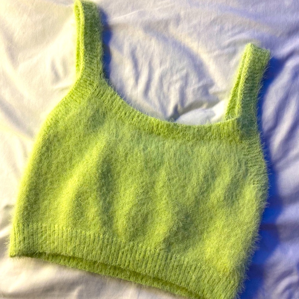 Green crop top (lime green)